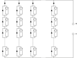 Schema di collegamento di stringhe fotovoltaiche in parallelo (clicca per ingrandire)